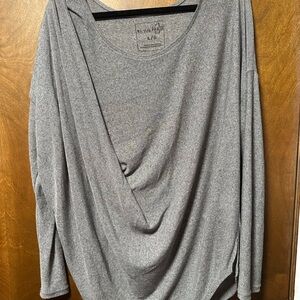 We The Free Charcoal Long Sleeve Top